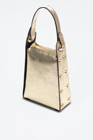 Mala de couro Alviano 
Dourado - Firenze Artegiani