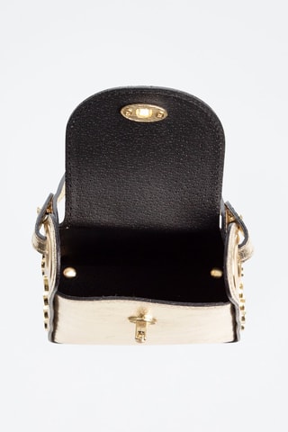 Mala de couro Alviano 
Dourado - Firenze Artegiani