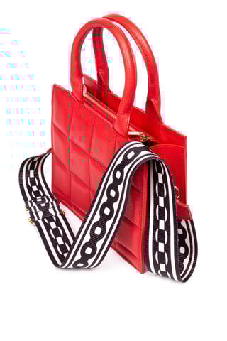 Mala em couro - Vermelho 