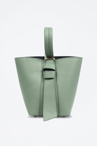 Mala em couro Ayas - Verde-menta