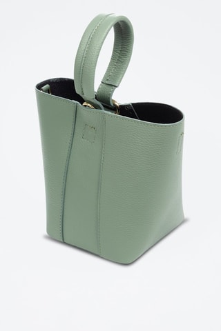 Mala em couro Ayas - Verde-menta