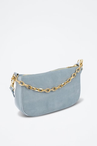 Mala em nobuck - Azul-celeste