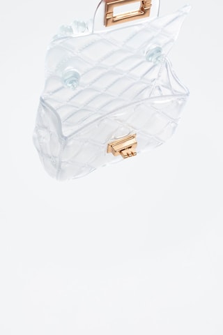 Mala em couro Branco e dourado - Libellula