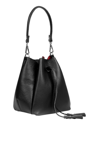 Mala bucket em couro Idea - Preto