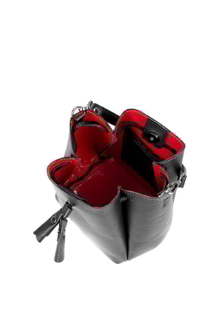 Mala bucket em couro Idea - Preto