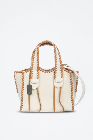 Mala em couro Avio - Bege