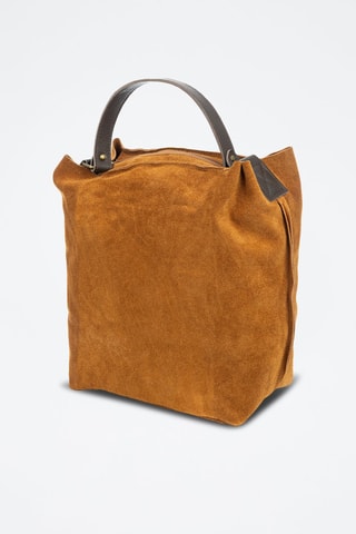 Mala em nobuck - Castanho