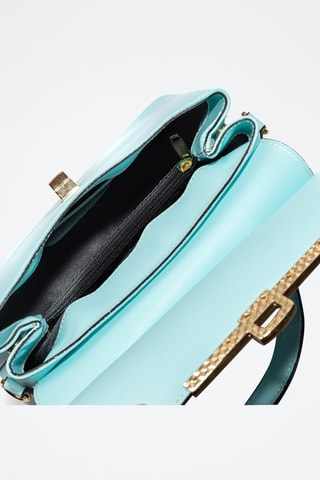 Mala em couro - Turquesa