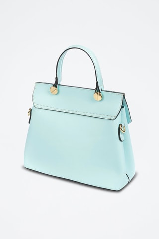 Mala em couro - Turquesa
