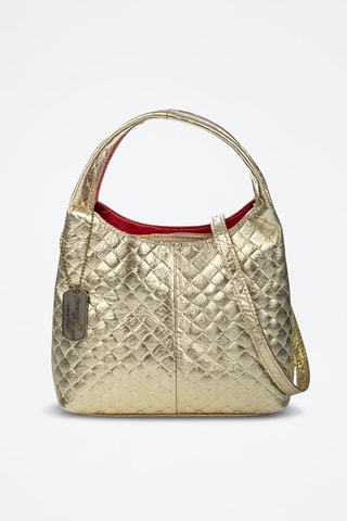 Mala em couro e pochete Aversa - Dourado