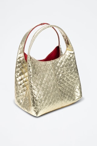 Mala em couro e pochete Aversa - Dourado