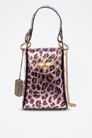 Mala de nobuck Alviano - Dourado-rosa