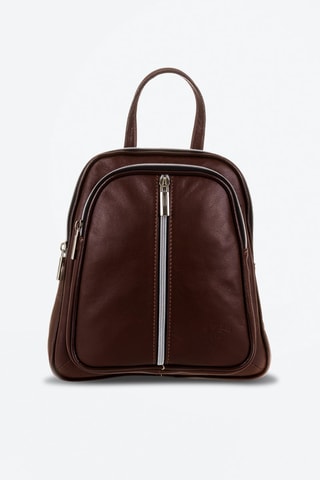 Mochila em couro Chocolate - Firenze Artegiani 