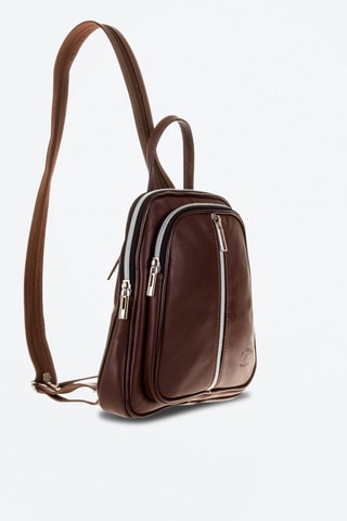 Mochila em couro Chocolate - Firenze Artegiani 