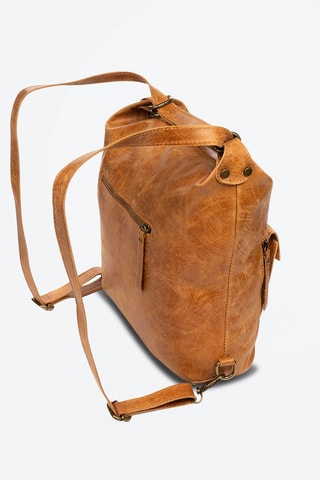 Mochila em couro Camel