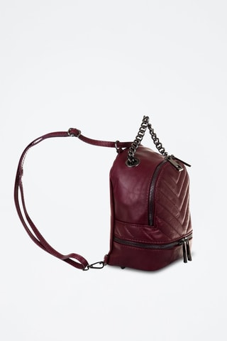 Mochila em couro Affile - Bordô