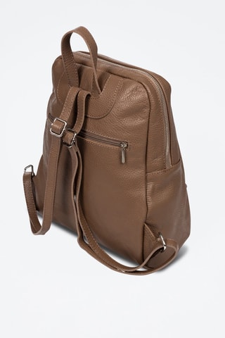 Mochila em couro Monastier - 
Toupeira