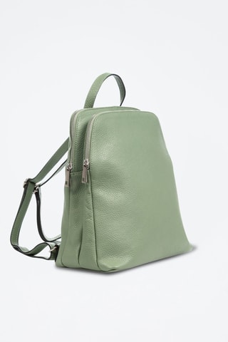 Mochila em couro - Verde-claro