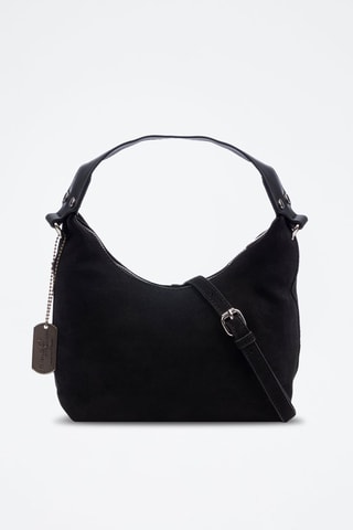 Sac porté épaule en cuir Atina - Noir