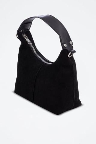 Sac porté épaule en cuir Atina - Noir