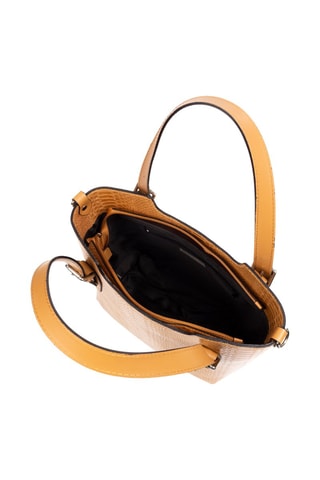 Mala de ombro em couro Camel