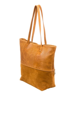 Mala de ombro em couro - Camel