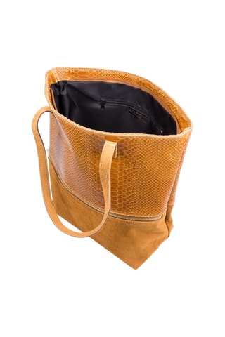 Mala de ombro em couro - Camel