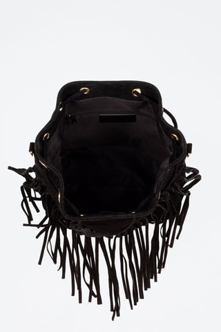 Mala bucket em nobuck 
Preto