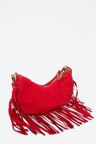 Mala de ombro em nobuck - Vermelho