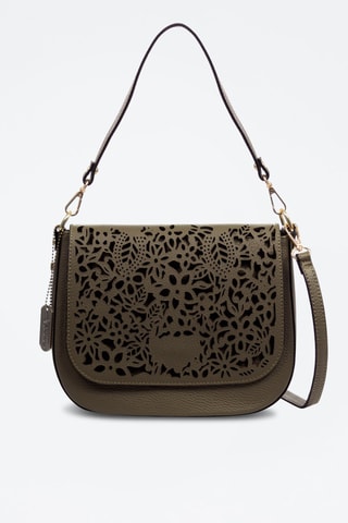 Mala de ombro em couro Ari - Caqui