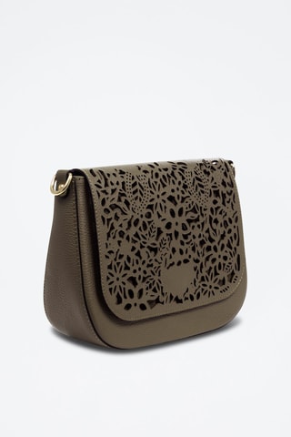 Mala de ombro em couro Ari - Caqui