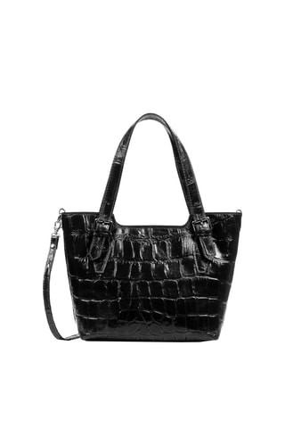 Mala de ombro em couro Preto