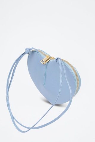 Mala a tiracolo de couro Barbaresco - Azul-celeste