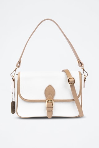 Mala a tiracolo de couro - Branco