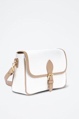 Mala a tiracolo de couro - Branco