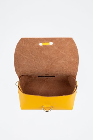 Mala a tiracolo em couro - Amarelo