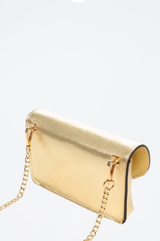 Mala a tiracolo de couro Aquilonia Dourado