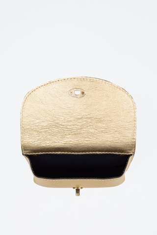 Mala a tiracolo de couro Aquilonia Dourado