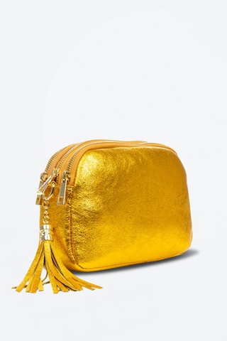 Mala a tiracolo de couro Aliminusa 
Amarelo