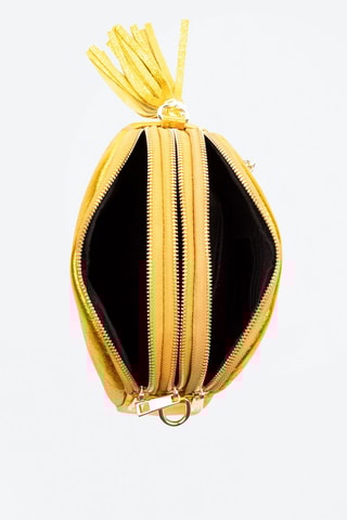 Mala a tiracolo de couro Aliminusa 
Amarelo