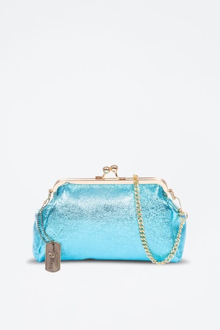 Mala a tiracolo em nobuck Arsago - Azul-claro