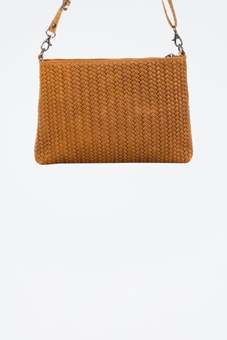 Mala a tiracolo trançada em couro Oderzo - Mostarda