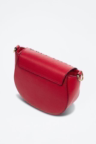 Mala a tiracolo em couro Argusto - Fúcsia