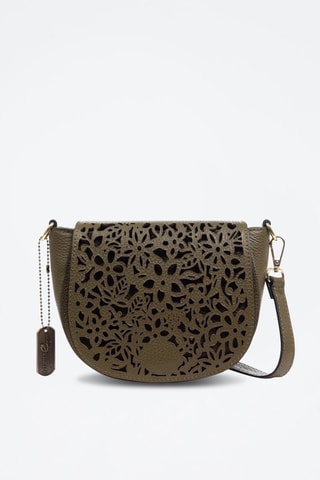 Mala a tiracolo em couro Argusto - Caqui