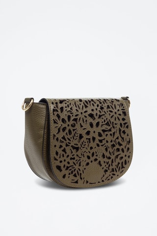 Mala a tiracolo em couro Argusto - Caqui