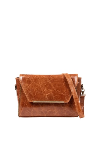 Mala a tiracolo em couro Mariola - Camel