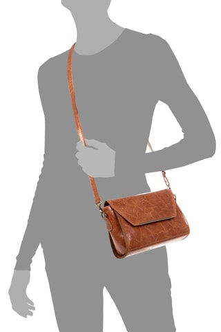 Mala a tiracolo em couro Mariola - Camel