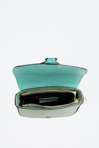 Mala a tiracolo em couro Annone - Verde-água