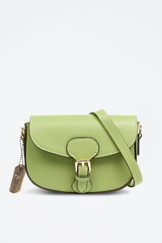 Mala a tiracolo em couro Annone - Verde-claro