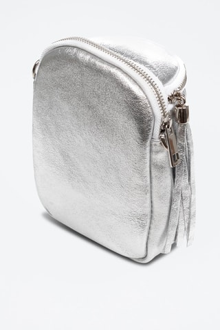 Mala a tiracolo em couro Prateado